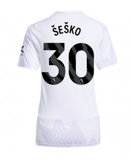 Günstige Manchester United Benjamin Sesko #30 Auswärtstrikot Damen 2025-26 Kurzarm